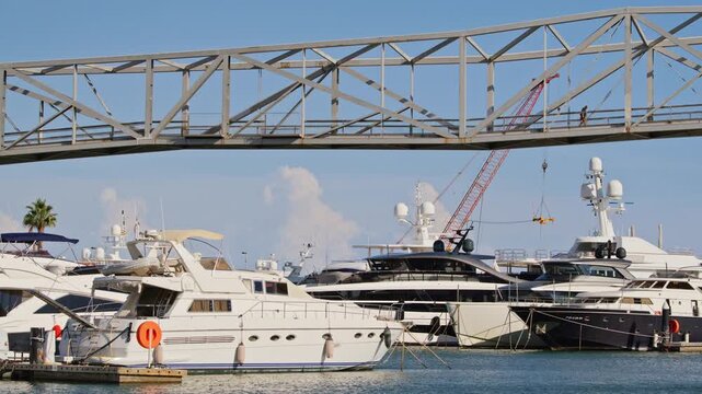 shot of the port forum in barcelona spain