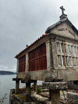Traditional Horreos in Combarro, Galicia, Spain