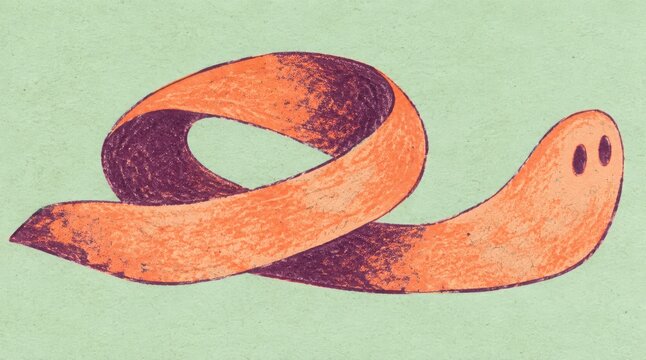 Ribbon spirit on pale mint paper with imperfect ink coverage