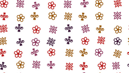 Seamless pattern of stylized flowers and floral motifs © esih