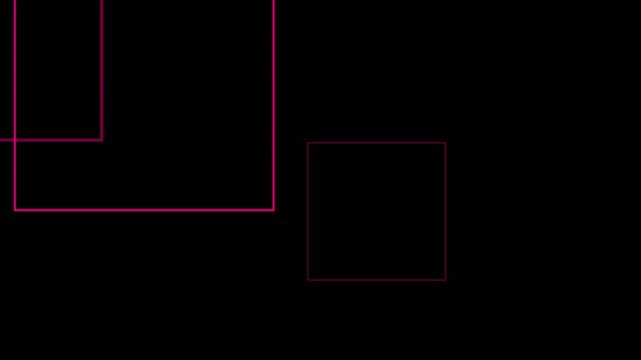 Minimalist pink neon square frames motion background, for modern digital, abstract geometric