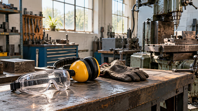 Safety Equipment Ready at a Workshop