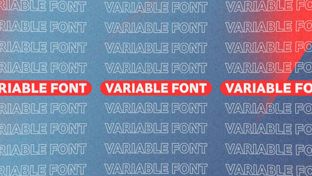 Variable Font Text in a Box Loop Title Wide