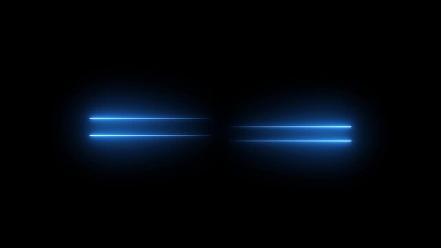 Abstract neon speed line animation.  Glowing Line Motion Graphic, Transparent Background with Alpha Channel, Right to Left Laser Effect,