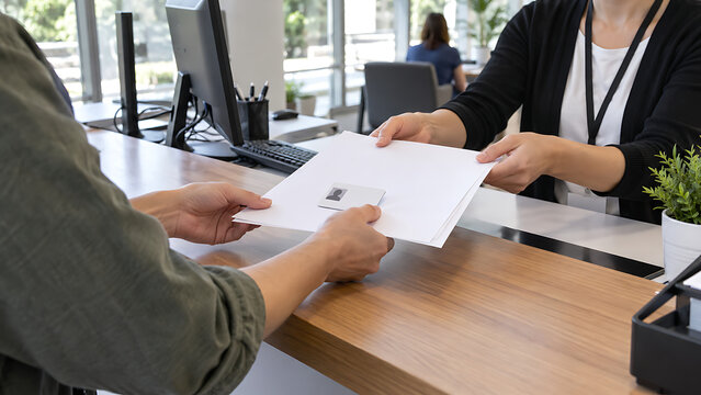 Blank Forms at an Administrative Counter