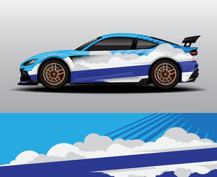 Modern Racing Car Wrap and Automotive Graphic Design