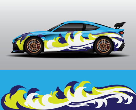 Modern Racing Car Wrap and Automotive Graphic Design