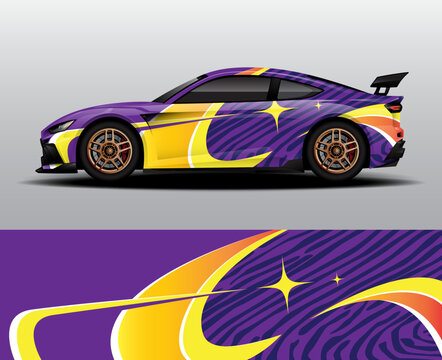 Modern Racing Car Wrap and Automotive Graphic Design