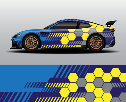 Modern Racing Car Wrap and Automotive Graphic Design