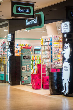 Helsinki, Finland - April 12, 2026: Normal retail store. Normal is Danish discount variety shop selling household products, gifts and accessories.