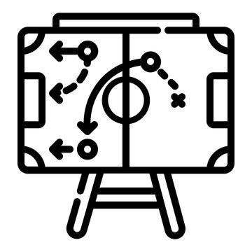 tactical board. this is a vector single icon with a dashed line style. It is suitable for various purposes, including website design, mobile app design, and logo design.