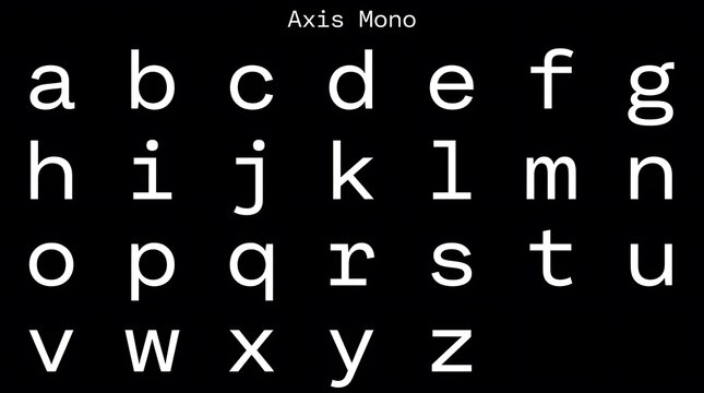 Font Axis Mono