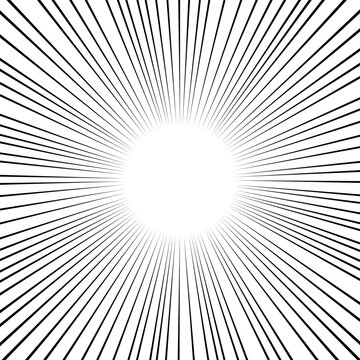 Black radial speed lines create a dynamic boost effect suggesting rapid motion and acceleration draw