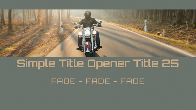 Simple Title Opener Set 1 Title 25