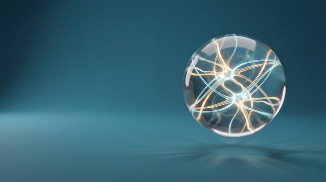 3D e-commerce promotion banner featuring a brain globe design with copy space for sale information