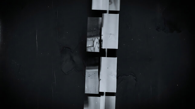 Abstract dark background with vertical film grain texture and vintage noise overlay