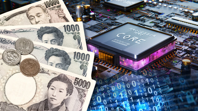 Japan's semiconductor industry. Financial investment in Japan's microchip, processor, core, and computing sectors, alongside domestic technological innovations. Production of microchips and processor 