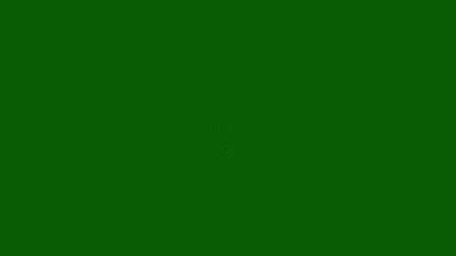 Chaotic golden scribbles dissolving into fine dust particles motion graphic for creepy horror movie background dynamic graphic transition and green energy burst effect overlay looped video animation
