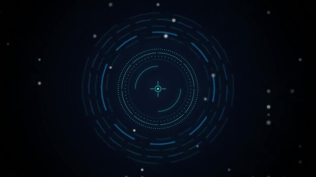 Radar reticle rotating seamless loop digital UI motion background