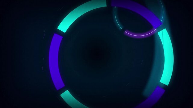 Glow ring tunnel perspective seamless loop motion background