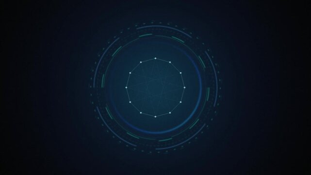 HUD star polygon geometric interface seamless loop motion background
