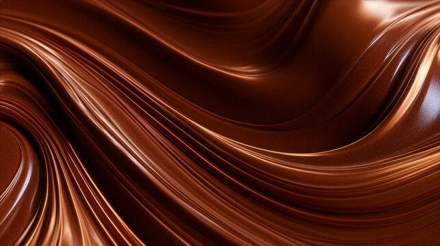 Abstract chocolate liquid waves luxury background