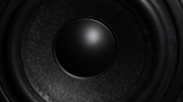macro close up of speaker