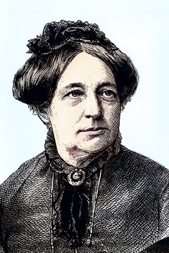 Louise Otto-Peters, also Luise Otto-Peters, pseudonym Otto Stern, 1819, 1895, writer and co-founder of the bourgeois German woman's movement, around 1885, Historical, digitally restored reproduction from a 19th century original, also Luise Otto-Peters, writer and co-founder of the bourgeois German woman's movement, around 1885, Historical, digitally restored reproduction from a 19th century original