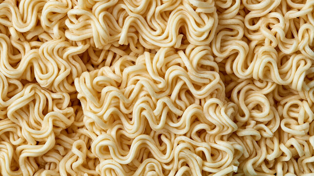 close up of textured uncooked instant noodles