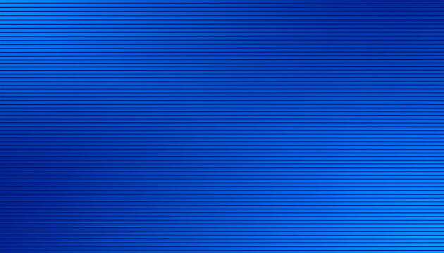 Modern cobalt blue ribbed texture background featuring fine horizontal embossed lines. Ideal minimalist backdrop for technology, corporate branding, presentation slides, and abstract cover designs.