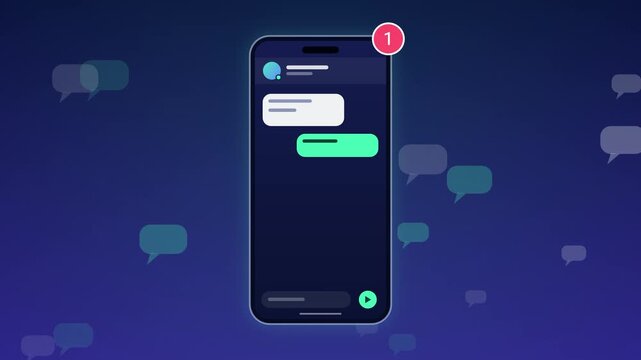 Mobile Messaging App Vector Concept