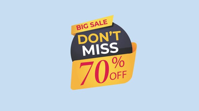 70 percent discount promotional badge	