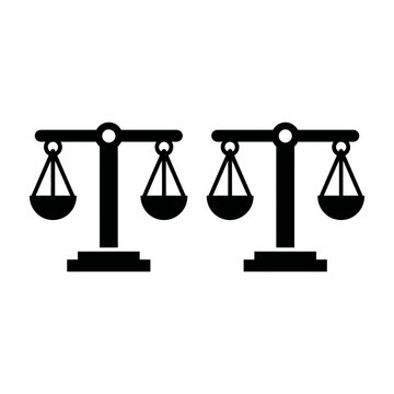 Scales of justice balance fairness and equality symbol