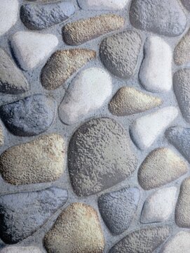 Top view full frame pebble stone ceramic tile texture background