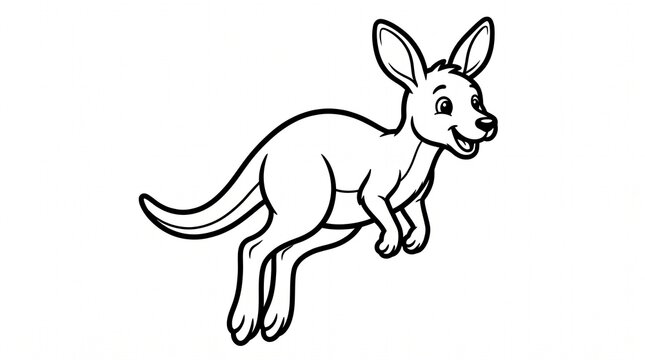 Baby kangaroo coloring page