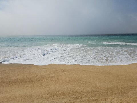 Praia do Norte or North Beach in Nazar&eacute; Portugal with big waves