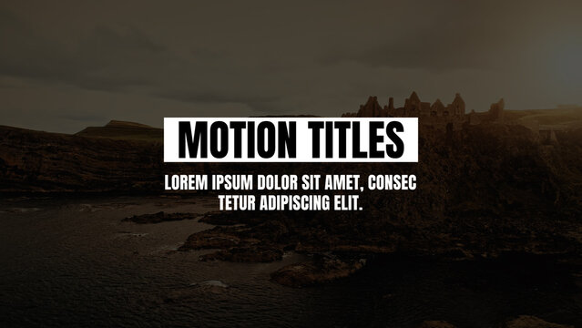 Clean and Modern Motion Titles