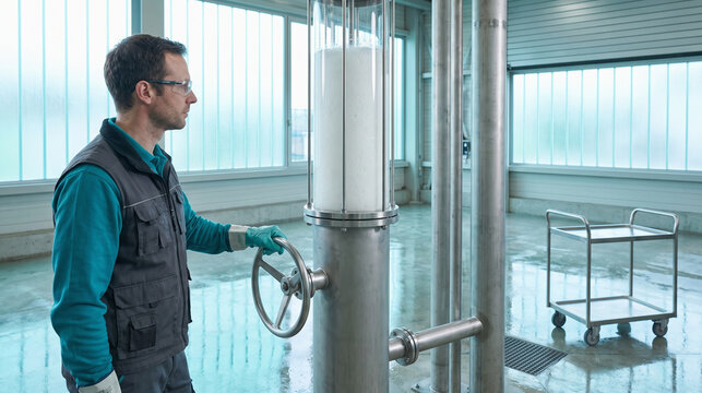 Process engineer runs foam fractionation to remove PFAS