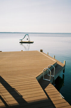 Dock with lake slide  Lake film nobody