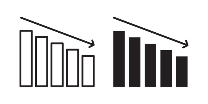 Chat arrow down icon flat outline in black