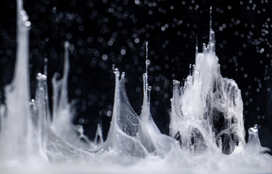 Abstract Ice Castle Underwater Landscape
