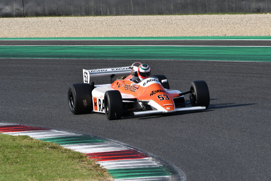 Scarperia, Italy - October 2th 2026: Arrows A4 of year 1982 ex Mauro Baldi drive by unknown in action during practice session at Mugello Circuit.