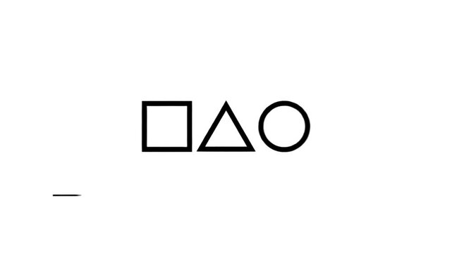 Minimalist Geometric Shapes Featuring a Square Triangle and Circle Outline Set for Graphic Design and Digital Interface Elements