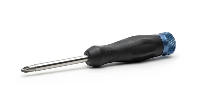 Professional phillips head screwdriver with ergonomic black handle