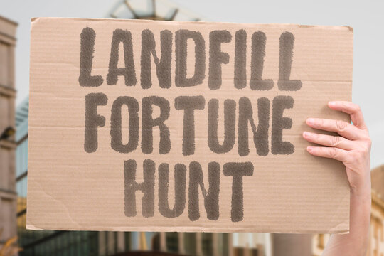 "Landfill fortune hunt" Man seeks discarded drive with fortune. LANDFILL. DRIVE. FORTUNE. SEARCH. DIGITAL.
