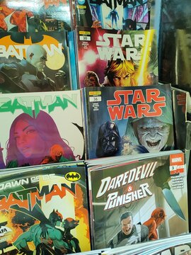 Rome, Italy - September 25, 2026, a Star Wars comic book series dedicated to Darth Vader, a comic book series produced primarily by Marvel Comics.