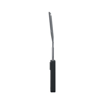 Slotted Stainless Turner, right side view, isolated 3D render