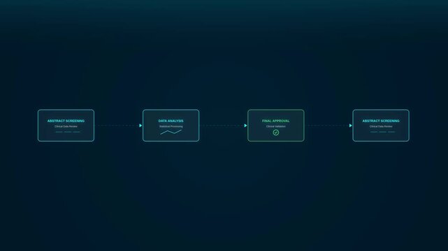 Abstract Digital Network Flow Chart Animated Background Technology and Data Connection