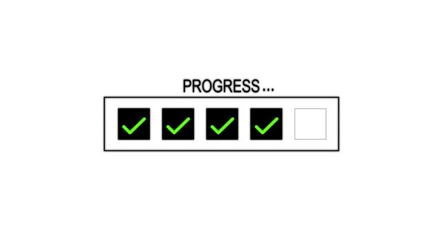 Checklist and task progress tracking concept. A hand placing the final check mark on wooden blocks in a progress bar, task completion, productivity, goal setting, check com Project pelted tasks.