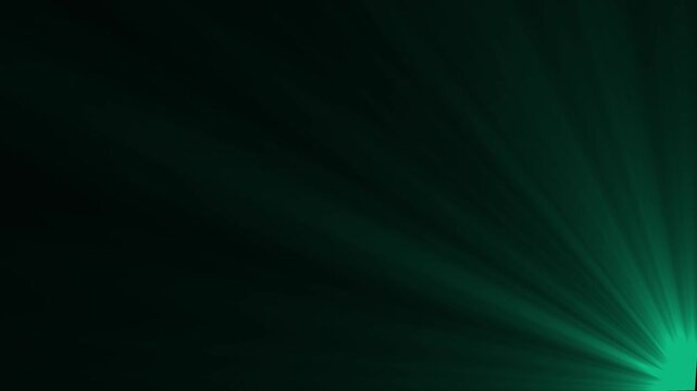 Abstract background with White and teal light beams shining from opposite corners. Glitter, shiny, bright, flare footage Isolated light rays animation, cc light rays